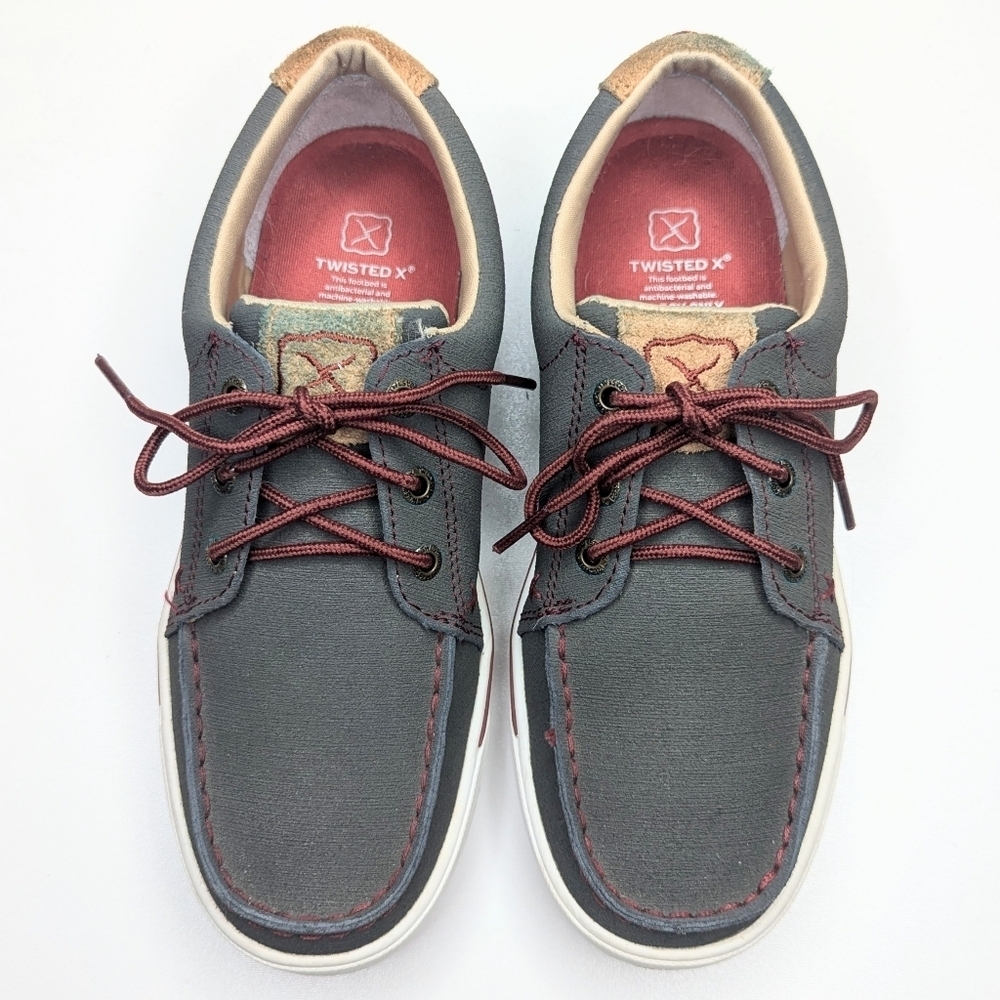 Twisted X Kicks Leather Loafer Boat Deck Shoe Lace Up Slip On Women's Size 6.5